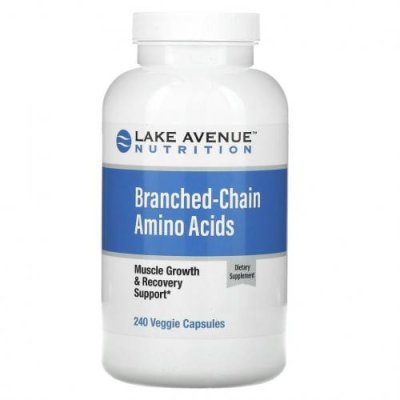 Lake Avenue Nutrition, аминокислоты с разветвленными цепями, 240 растительных капсул / BCAA | Аптека | V4.Ru: Маркетплейс