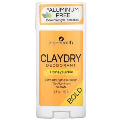 Zion Health, Bold, ClayDry Deodorant, жимолость, 2,8 унции (80 г) / Дезодоранты | Аптека | V4.Ru: Маркетплейс