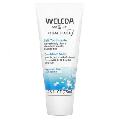 Weleda, Oral Care, солевая зубная паста, без фторидов, со вкусом перечной мяты, 75 мл (2,5 жидк. унции) / Зубная паста | Аптека | V4.Ru: Маркетплейс