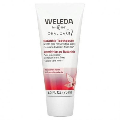 Weleda, Oral Care, зубная паста из ратании, со вкусом перечной мяты, 75 мл (2,5 жидк. Унции) / Зубная паста | Аптека | V4.Ru: Маркетплейс