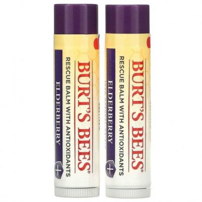 Burt's Bees, Бальзам Rescue, бузина, 2 шт. В упаковке, 4,25 г (0,15 унции) / Заживляющие средства | Аптека | V4.Ru: Маркетплейс