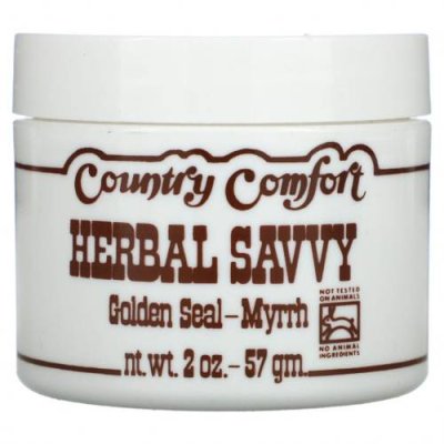 Country Comfort, Herbal Savvy, гидрастис и мирра, 57 г / Мази с травами | Аптека | V4.Ru: Маркетплейс