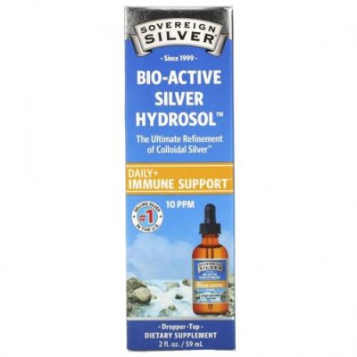 Sovereign Silver, Bio-Active Silver Hydrosol с капельным дозатором, ежедневная и иммунная поддержка, 10 ч/млн, 59 мл (2 жидких унции) / Серебро | Аптека | V4.Ru: Маркетплейс