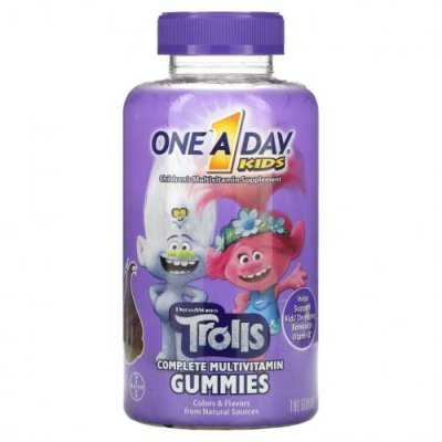 One-A-Day, Trolls, Kid's Complete Multivitamin Gummies, 180 Gummies / Детские мультивитамины | Аптека | V4.Ru: Маркетплейс