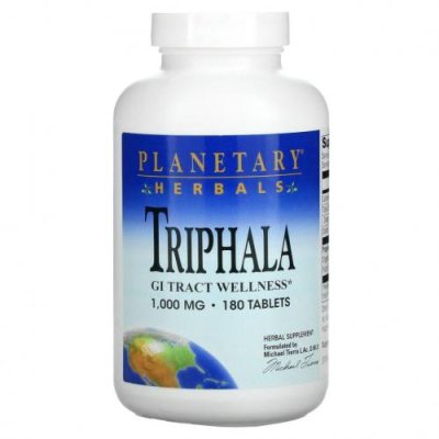 Planetary Herbals, Triphala, здоровье желудочно-кишечного тракта, 1000 мг, 180 таблеток / Трифала | Аптека | V4.Ru: Маркетплейс