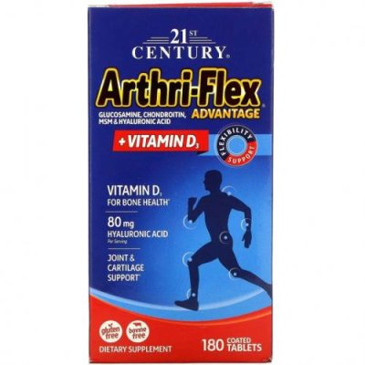 21st Century, Arthri-Flex Advantage с витамином D3, 180 таблеток, покрытых оболочкой / Препараты с глюкозамином | Аптека | V4.Ru: Маркетплейс