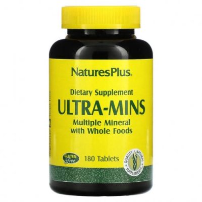 NaturesPlus, Ultra-Mins, мультиминералы с цельными продуктами, 180 таблеток / Мультиминеральные препараты | Аптека | V4.Ru: Маркетплейс