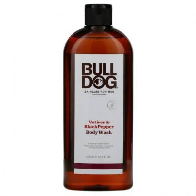 Bulldog Skincare For Men, гель для душа, ветивер и черный перец, 500 мл (16,9 жидк. унций) / Мужской гель для ванны и душа | Аптека | V4.Ru: Маркетплейс