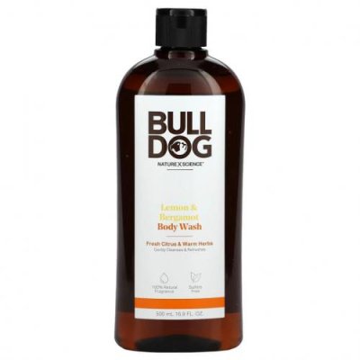 Bulldog Skincare For Men, гель для душа, лимон и бергамот, 500 мл (16,9 жидк. унций) / Мужской гель для ванны и душа | Аптека | V4.Ru: Маркетплейс