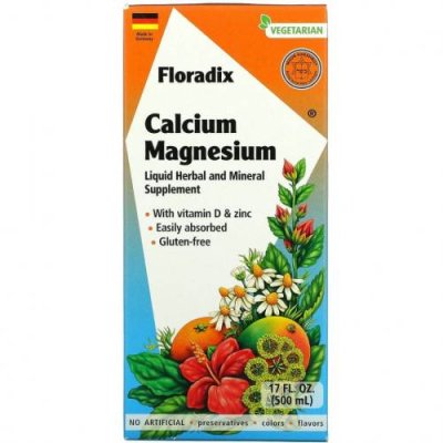 Gaia Herbs, Floradix, Calcium Magnesium, 17 fl oz (500 ml) / Кальций | Аптека | V4.Ru: Маркетплейс