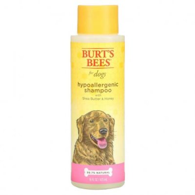 Burt's Bees, Гипоаллергенный шампунь для собак с маслом ши и медом, 473 мл (16 жидк. Унций) / Уход за питомцами | Аптека | V4.Ru: Маркетплейс