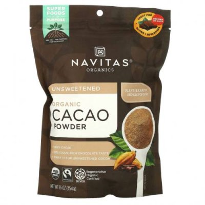 Navitas Organics, Органический какао-порошок, 454 г (16 унций) / Какао | Аптека | V4.Ru: Маркетплейс