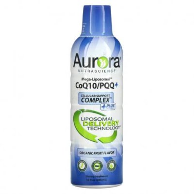 Aurora Nutrascience, Mega-Liposomal CoQ10/PQQ+, коэнзим Q10 и пирролохинолинхинон+, со вкусом органических фруктов, 480 мл (16 жидк. унций) / Коэнзим Q10 (CoQ10) | Аптека | V4.Ru: Маркетплейс