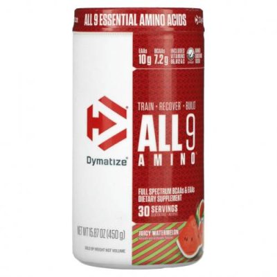 Dymatize Nutrition, All 9 Amino, сочный арбуз, 450 г (15,87 унции) / Смеси аминокислот | Аптека | V4.Ru: Маркетплейс