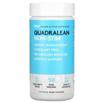 RSP Nutrition, QuadraLean Non-Stim, 150 Capsules / Жиросжигатели | Аптека | V4.Ru: Маркетплейс