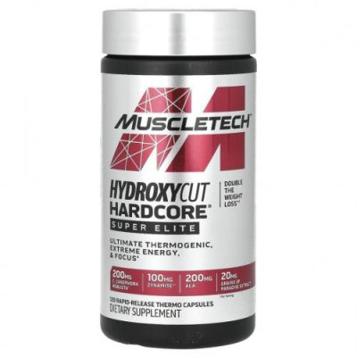 Muscletech, Hydroxycut Hardcore, Super Elite, 120 капсул с быстрым высвобождением / Жиросжигатели | Аптека | V4.Ru: Маркетплейс