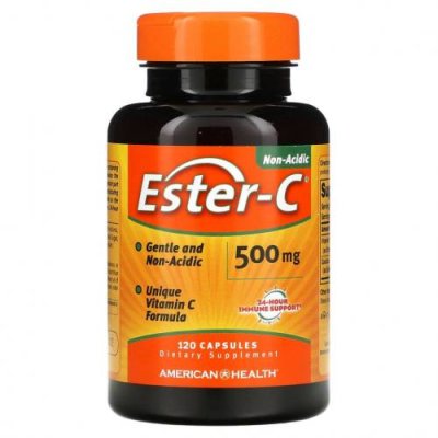 American Health, Ester C, 500 мг, 120 капсул / Эстер-С | Аптека | V4.Ru: Маркетплейс