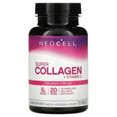 Neocell, Super Collagen + C, добавка с коллагеном и витамином C, 120 таблеток / Коллаген, добавки | Аптека | V4.Ru: Маркетплейс