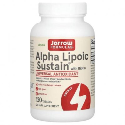 Jarrow Formulas, Alpha Lipoic Sustain, альфа-липоевая кислота с биотином, 300 мг, 120 таблеток / Альфа-липоевая кислота | Аптека | V4.Ru: Маркетплейс