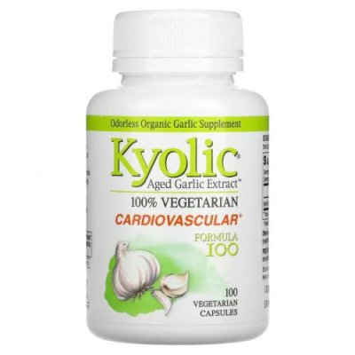 Kyolic, Aged Garlic Extract, Cardiovascular Formula 100, 100 Vegetarian Capsules / Чеснок | Аптека | V4.Ru: Маркетплейс