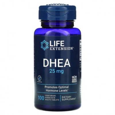 Life Extension, ДГЭА, 25 мг, 100 таблеток для рассасывания / DHEA | Аптека | V4.Ru: Маркетплейс