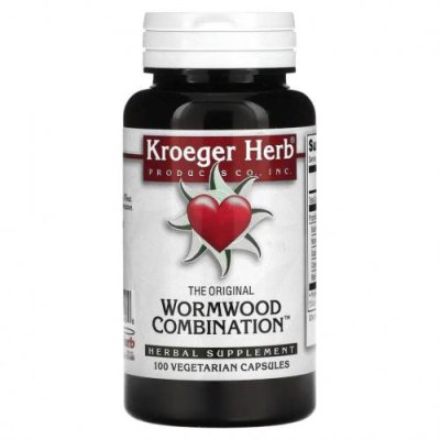 Kroeger Herb Co, The Original Wormwood Combination, 100 вегетарианских капсул / Артемизия (полынь) | Аптека | V4.Ru: Маркетплейс