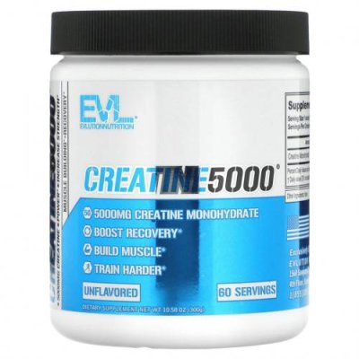 EVLution Nutrition, CREATINE5000, без добавок, 300 г (10,58 унции) / Моногидрат креатина | Аптека | V4.Ru: Маркетплейс