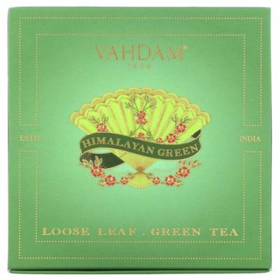 Vahdam Teas, рассыпной зеленый чай, подарочный набор гималайского зеленого чая, 1 жестяная коробка / Зеленый чай, продукты | Аптека | V4.Ru: Маркетплейс