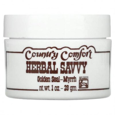 Country Comfort, Herbal Savvy, желтокорень и мирра, 28 г (1 унция) / Мази с травами | Аптека | V4.Ru: Маркетплейс