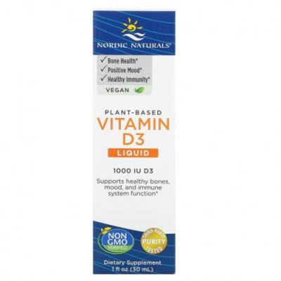 Nordic Naturals, жидкий растительный витамин D3, 1000 МЕ, 30 мл (1 жидк. унция) / D3 (холекальциферол) | Аптека | V4.Ru: Маркетплейс