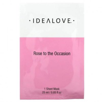 Idealove, Rose to the Occasion, тканевая косметическая маска с розовым маслом, 1 шт., 25 мл (0,85 жидк. унции) / Увлажняющие маски | Аптека | V4.Ru: Маркетплейс