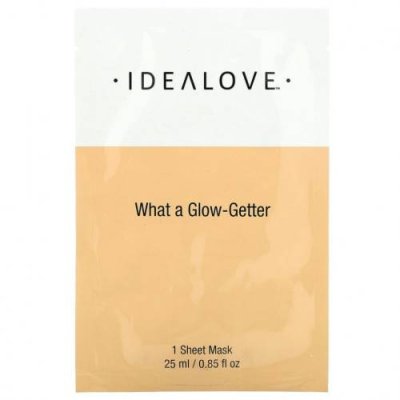 Idealove, What a Glow-Getter, тканевая косметическая маска для сияния кожи, 1 шт., 25 мл (0,85 жидк. унции) / Осветляющие маски | Аптека | V4.Ru: Маркетплейс