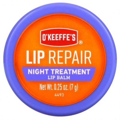 O'Keeffe's, Lip Repair, ночной уход, бальзам для губ, 7 г (0,25 унции) / Заживляющие средства | Аптека | V4.Ru: Маркетплейс