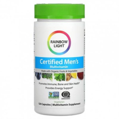 Rainbow Light, Сертифицированные Men's Multivitamin, 120 вегетарианских капсул / Мужские мультивитамины | Аптека | V4.Ru: Маркетплейс