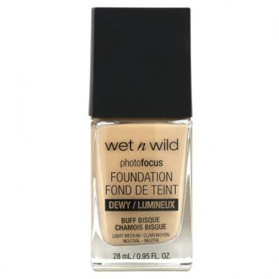 wet n wild, PhotoFocus Foundation, бисквит, 28 мл (0,95 жидк. Унции) / Тональная основа | Аптека | V4.Ru: Маркетплейс