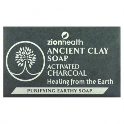 Zion Health, Ancient Clay Soap, активированный уголь, 170 г (6 унций) / Кусковое мыло | Аптека | V4.Ru: Маркетплейс