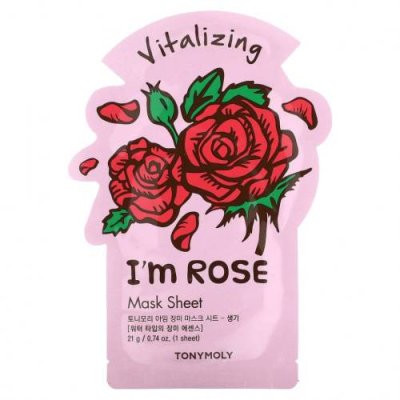 Tony Moly, I'm Rose, Vitalizing Beauty Mask, тканевая маска, 1 шт., 21 г (0,74 унции) / Тканевые маски | Аптека | V4.Ru: Маркетплейс