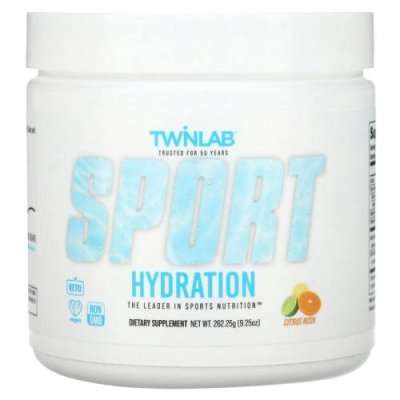 Twinlab, Sport Hydration, Citrus Rush, 262,25 г (9,25 унции) / Гидратация и электролиты | Аптека | V4.Ru: Маркетплейс