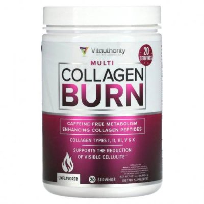 Vitauthority, Multi Collagen Burn, без добавок, 162,4 г (5,73 унции) / Коллаген, добавки | Аптека | V4.Ru: Маркетплейс