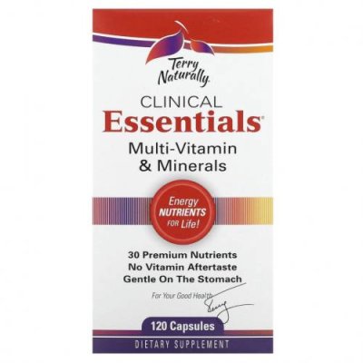 Terry Naturally, Clinical Essentials, мультивитамины и минералы, 120 капсул / Мультивитамины | Аптека | V4.Ru: Маркетплейс