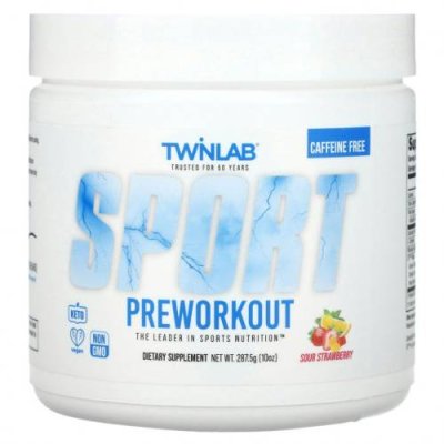 Twinlab, Sport Preworkout, без кофеина, с кислинкой, 287,5 г (10 унций) / Перед тренировкой, без стима | Аптека | V4.Ru: Маркетплейс