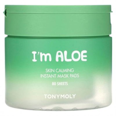 Tony Moly, I'm Aloe, успокаивающие успокаивающие салфетки-маски для кожи, 80 шт. По 120 г (4,23 унции) / Смываемые маски для лица | Аптека | V4.Ru: Маркетплейс