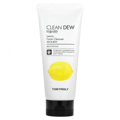 Tony Moly, Clean Dew, очищающая пенка с лимоном, 180 мл / Очищающие средства для лица | Аптека | V4.Ru: Маркетплейс