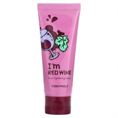 Tony Moly, I'm Red Wine, маска для сужения пор, 100 мл (3,38 жидк. Унции) / Смываемые маски для лица | Аптека | V4.Ru: Маркетплейс