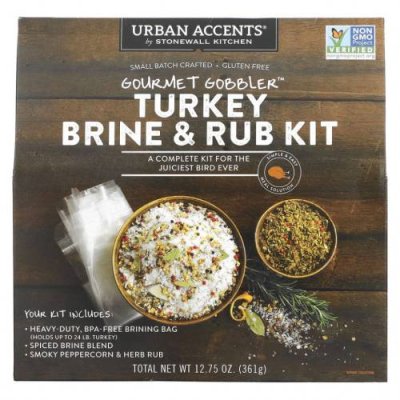 Urban Accents, Gourmet Gobbler, набор для растирания и рассола для индейки, 361 г (12,75 унции) / Смеси специй | Аптека | V4.Ru: Маркетплейс