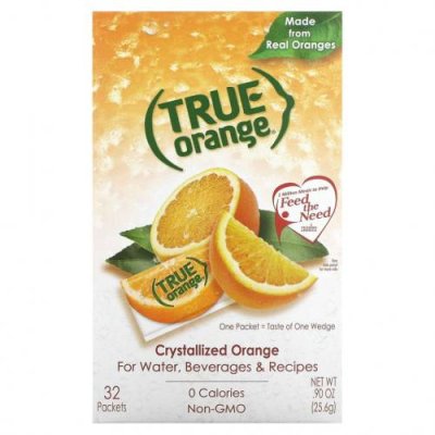 True Citrus, True Orange, кристаллизованный апельсин, 25,6 г (0,90 унции) / Сливки и усилители вкуса | Аптека | V4.Ru: Маркетплейс