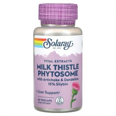 Solaray, Vital Extracts, Milk Thistle Phytosome, 60 VegCaps / Расторопша пятнистая | Аптека | V4.Ru: Маркетплейс