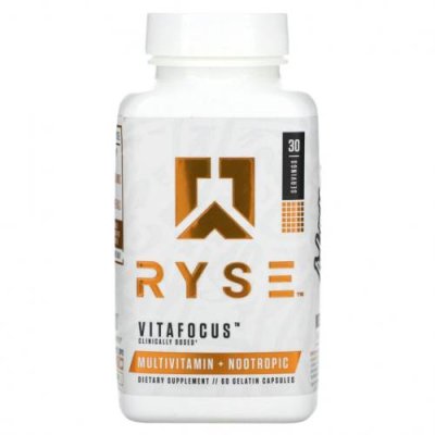 Ryse Supps, Vitafocus, мультивитамины и ноотропы, 60 желатиновых капсул / Мультивитамины | Аптека | V4.Ru: Маркетплейс