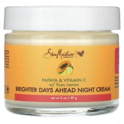 SheaMoisture, Ночной крем Brighter Days Ahead, папайя и витамин C с лимоном юдзу, 57 г (2 унции) / Ночные увлажняющие средства и кремы | Аптека | V4.Ru: Маркетплейс