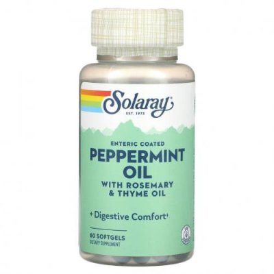 Solaray, Peppermint Oil, 60 Softgels / Мята | Аптека | V4.Ru: Маркетплейс